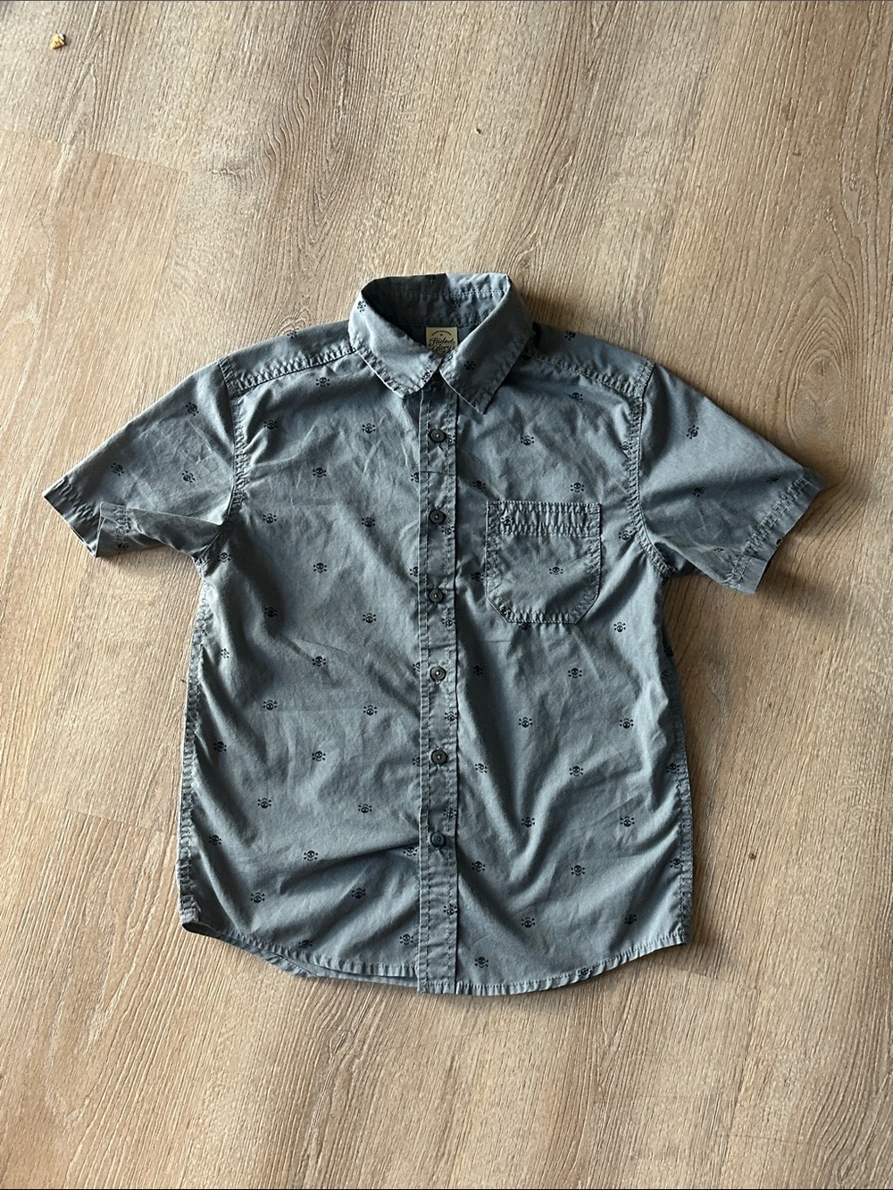 Men's Short-Sleeve Button-Up Shirt - Slate Gray